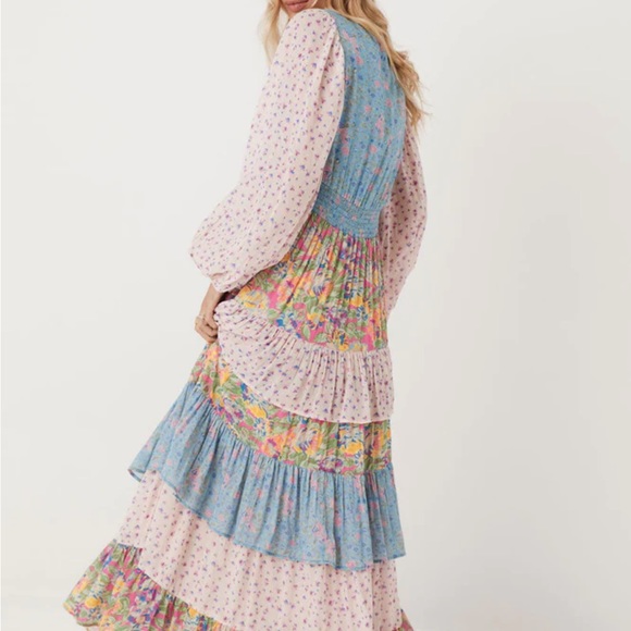 Spell Dolly Ra Ra Gown Patchwork Dress (Size Small) - Picture 3 of 9